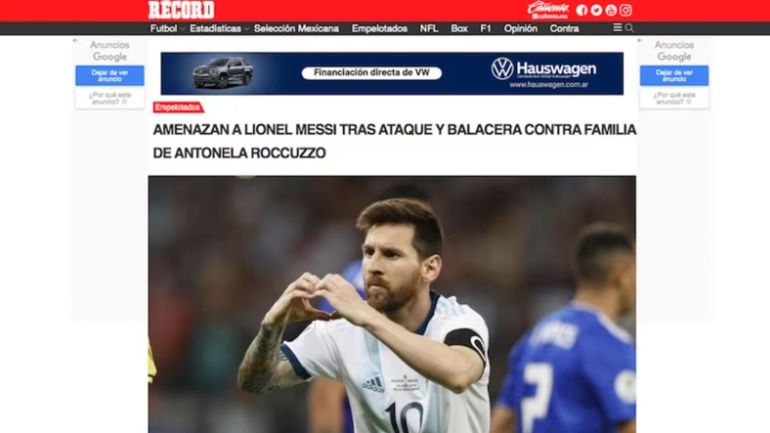 Amenaza A Lionel Messi Repercusiones Internacionales