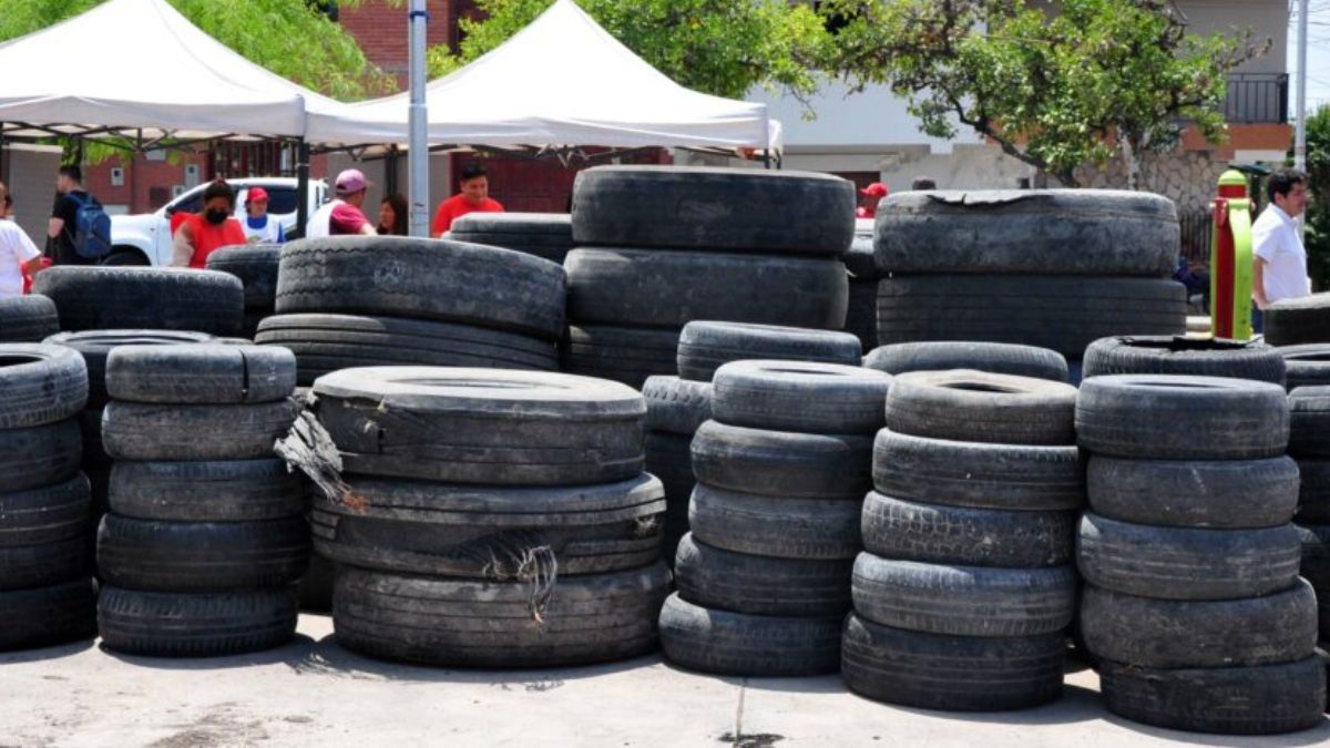 Recolectaron tres toneladas de neumáticos en el Neumatón