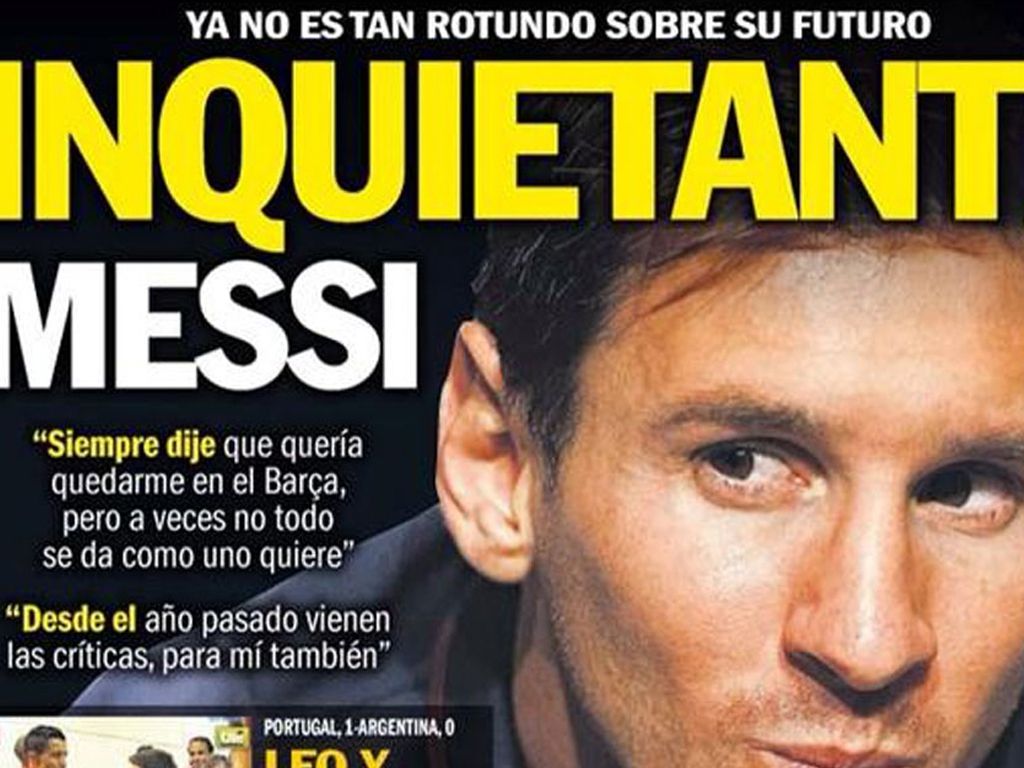 Preocupacin En Barcelona Por Las Declaraciones De Messi Futbol