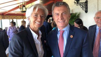 Macri con Christine Lagarde