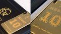 una joyita: a messi le regalaron un telefono de oro una joyita: a messi le regalaron un telefono de oro