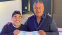 maradona y tapia firmaron la paz: comieron un asado y se sacaron una foto maradona y tapia firmaron la paz: comieron un asado y se sacaron una foto