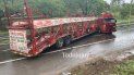 un camion choco a la altura de ciudad de nieva un camion choco a la altura de ciudad de nieva