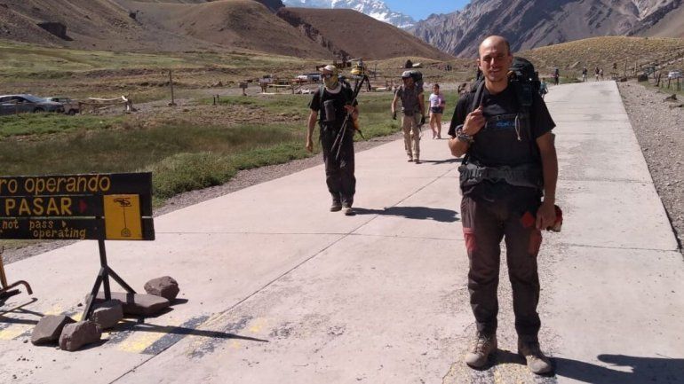 Alfredo Siufi, un juje&ntilde;o en el Aconcagua.