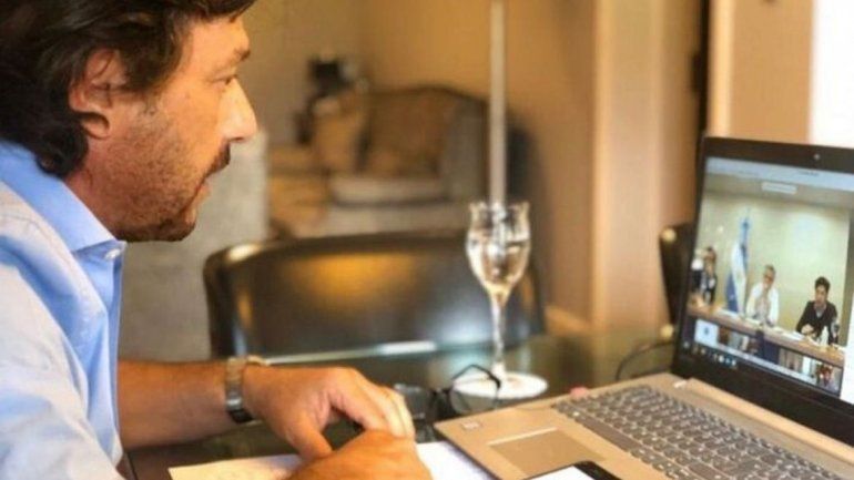 El gobernador de Salta en conferencia de prensa con el presidente - Frontera Salvador Mazza y Yacuiba