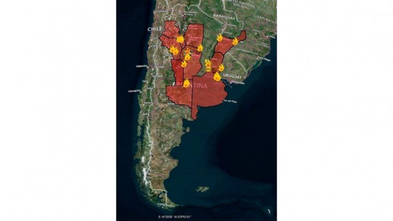 Incendios: son 10 las provincias argentinas afectadas ...