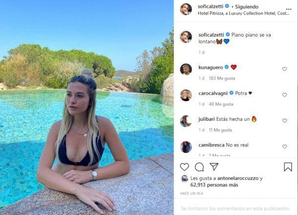Antonella Rocuzzo le puso likes a las fotos de la novia del Kun