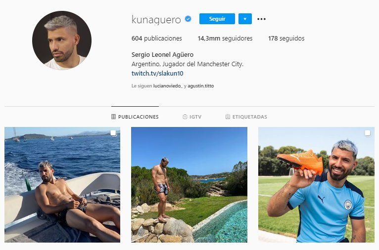 El Kun Ag&uuml;ero se sac&oacute; el n&uacute;mero 10 de su descripci&oacute;n en Instagram - Manchester City 
