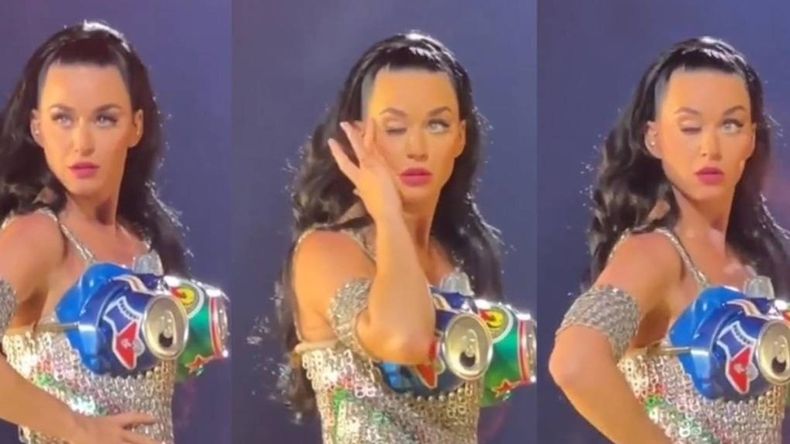 A Katy Perry se le cayó uno de sus parpados en pleno show y generó preocupación.&nbsp;