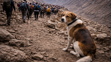 No llevar mascotas a Punta Corral (imagen creada con IA)