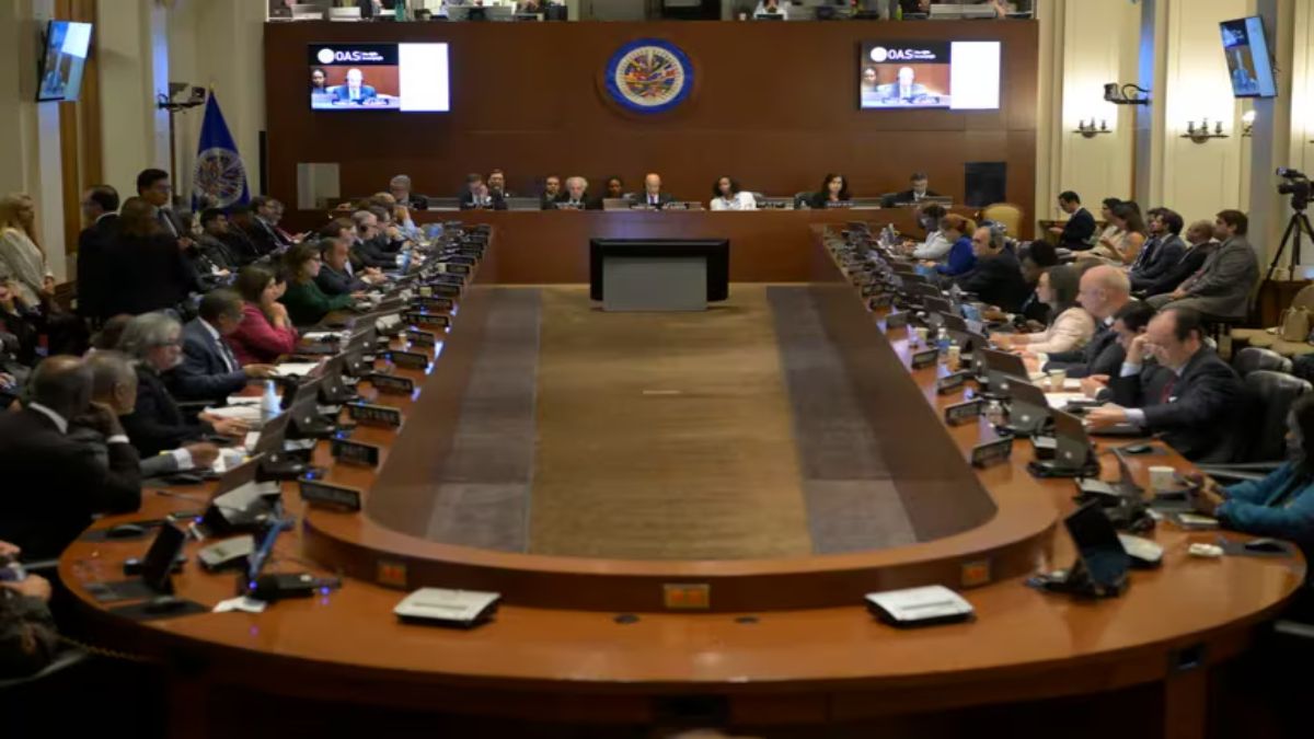 Fotografía de una sesión extraordinaria de la Organización de Estados Americanos, este miércoles en Washington.