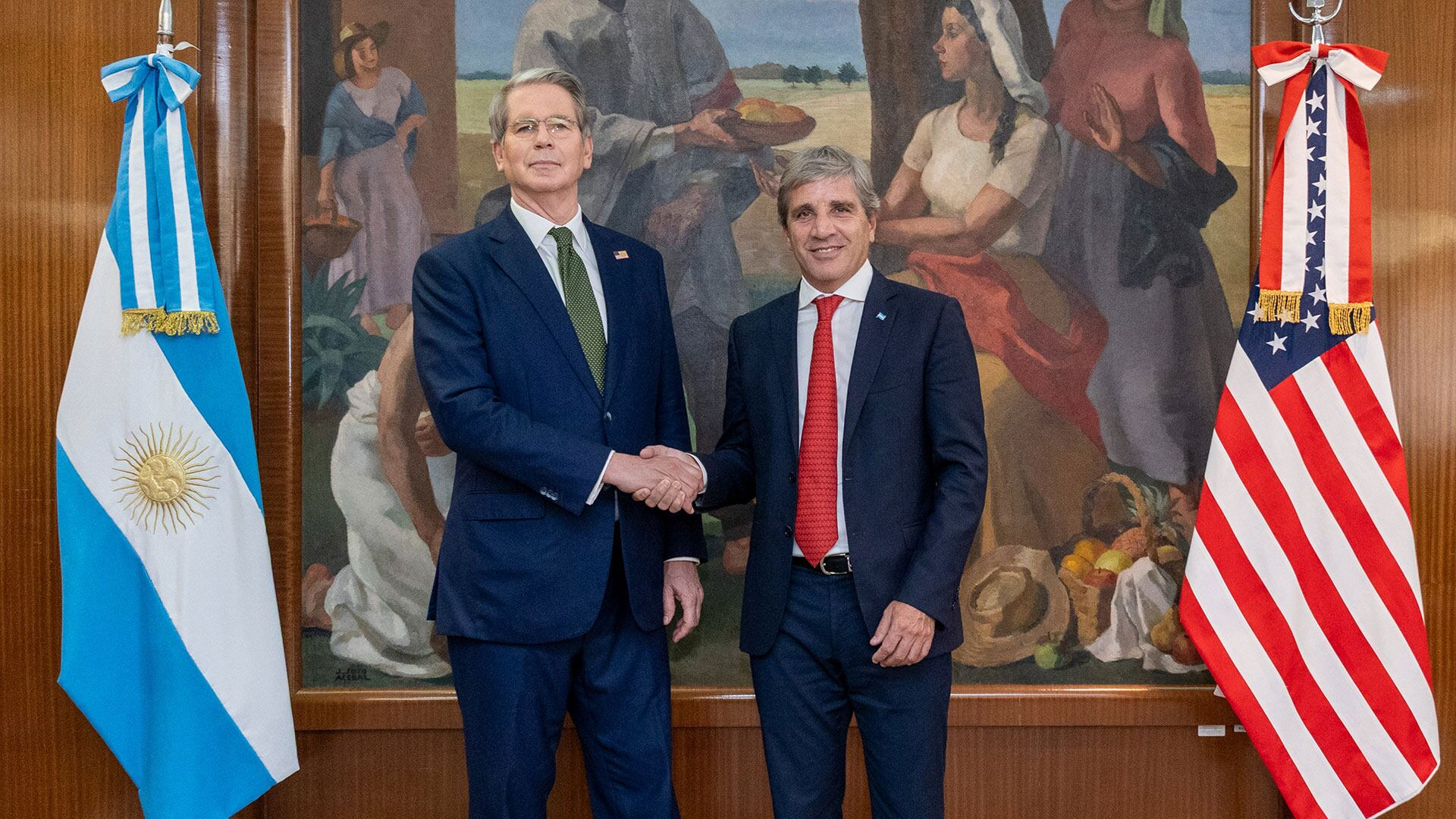 Scott Bessent y Luis Caputo.