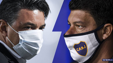 Marcelo Gallardo y Sebastián Battaglia son los DT de River Plate y Boca Juniors.