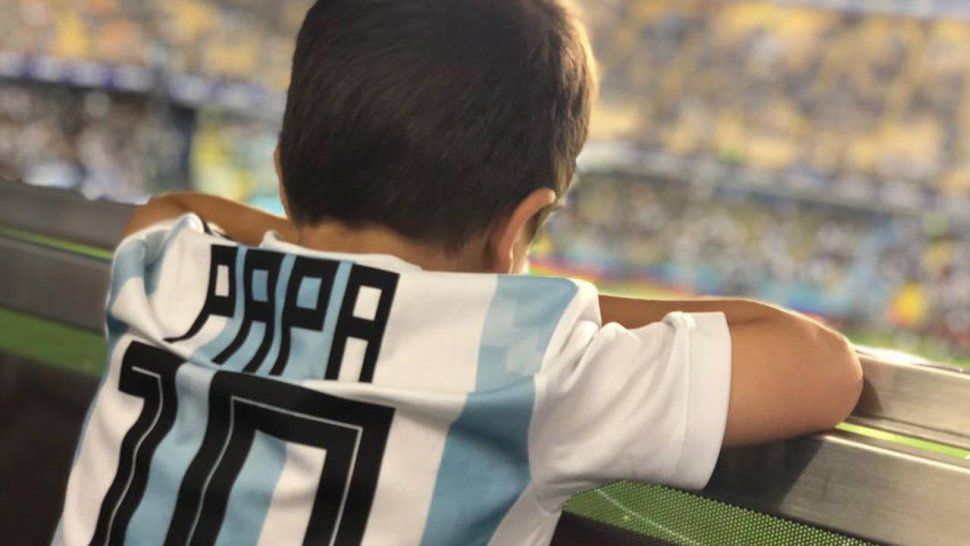 Los hijos de Messi festejaron el triunfo de Argentina