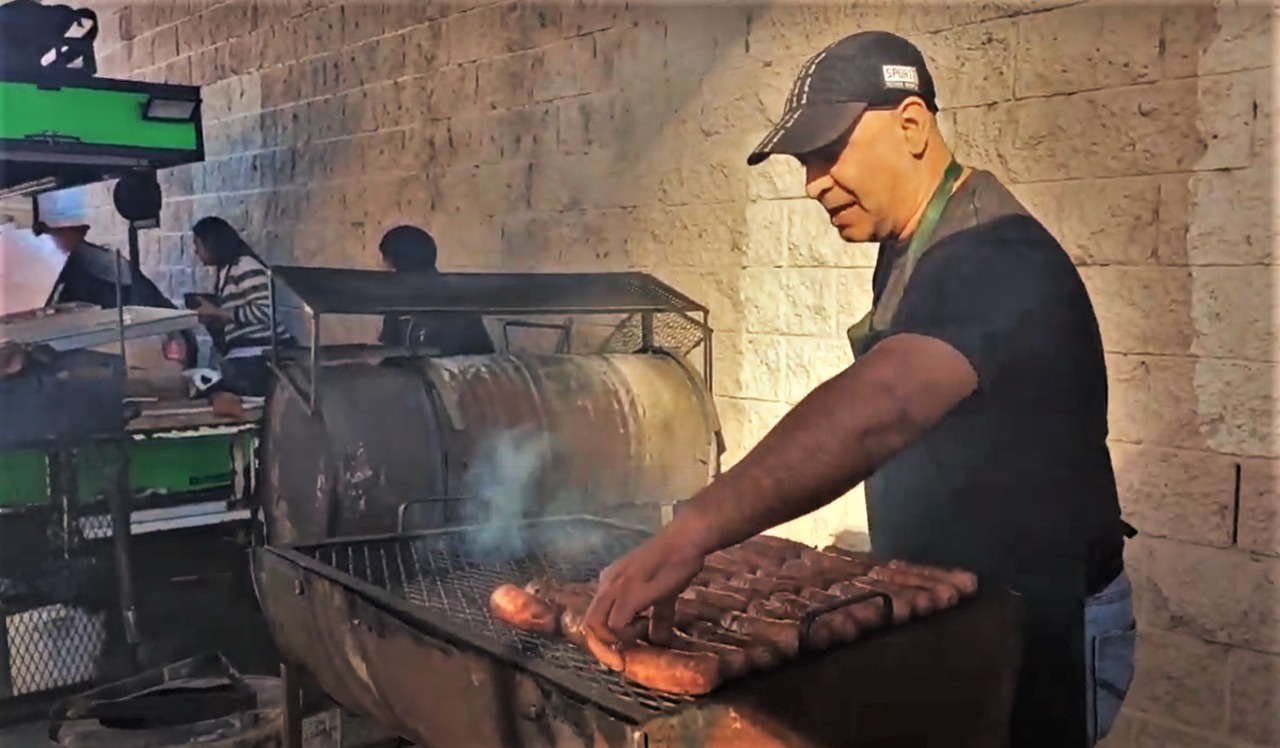 Puestos de comida callejera en Argentina.