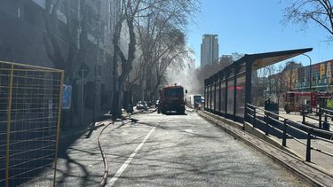 Impresionante fuga de gas en Palermo.