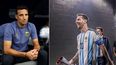 Scaloni en conferencia de prensa en el Mundial.