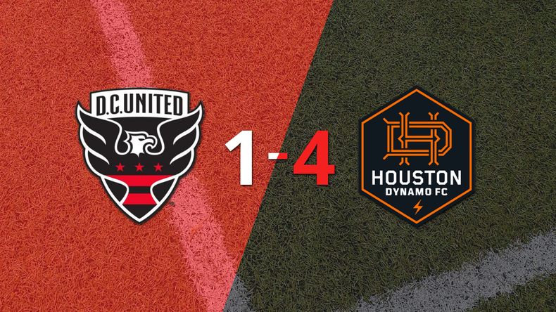 Houston volteó el marcador y goleó 4-1 a DC United