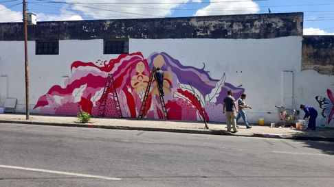 Todo Jujuy | Pintaron un mural de concientización sobre el cáncer de mama