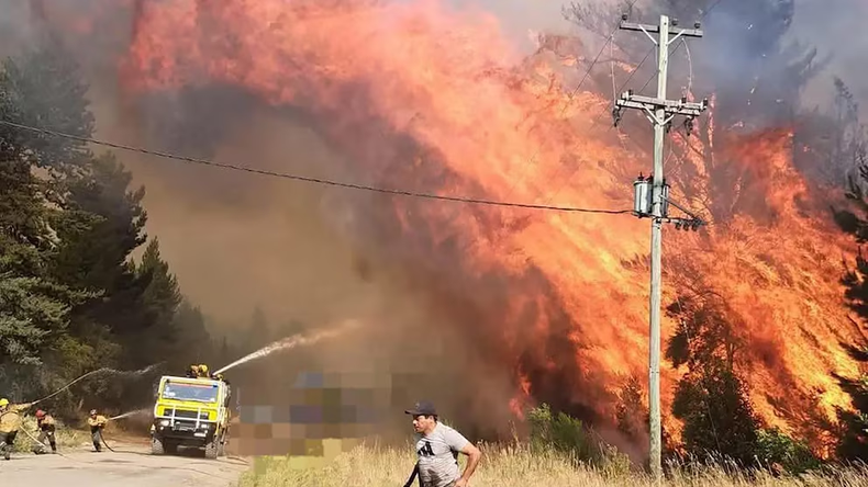 Incendios forestales en El Bolsón.