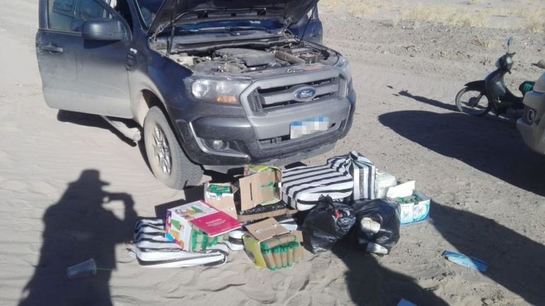 Hojas de coca incautadas en Tusquillas. /Foto: Prensa Gendarmería