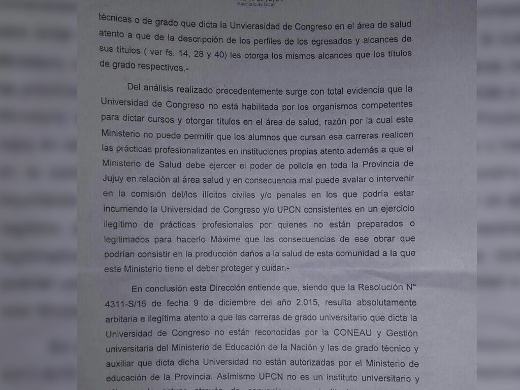 Fragmento de la Resolución