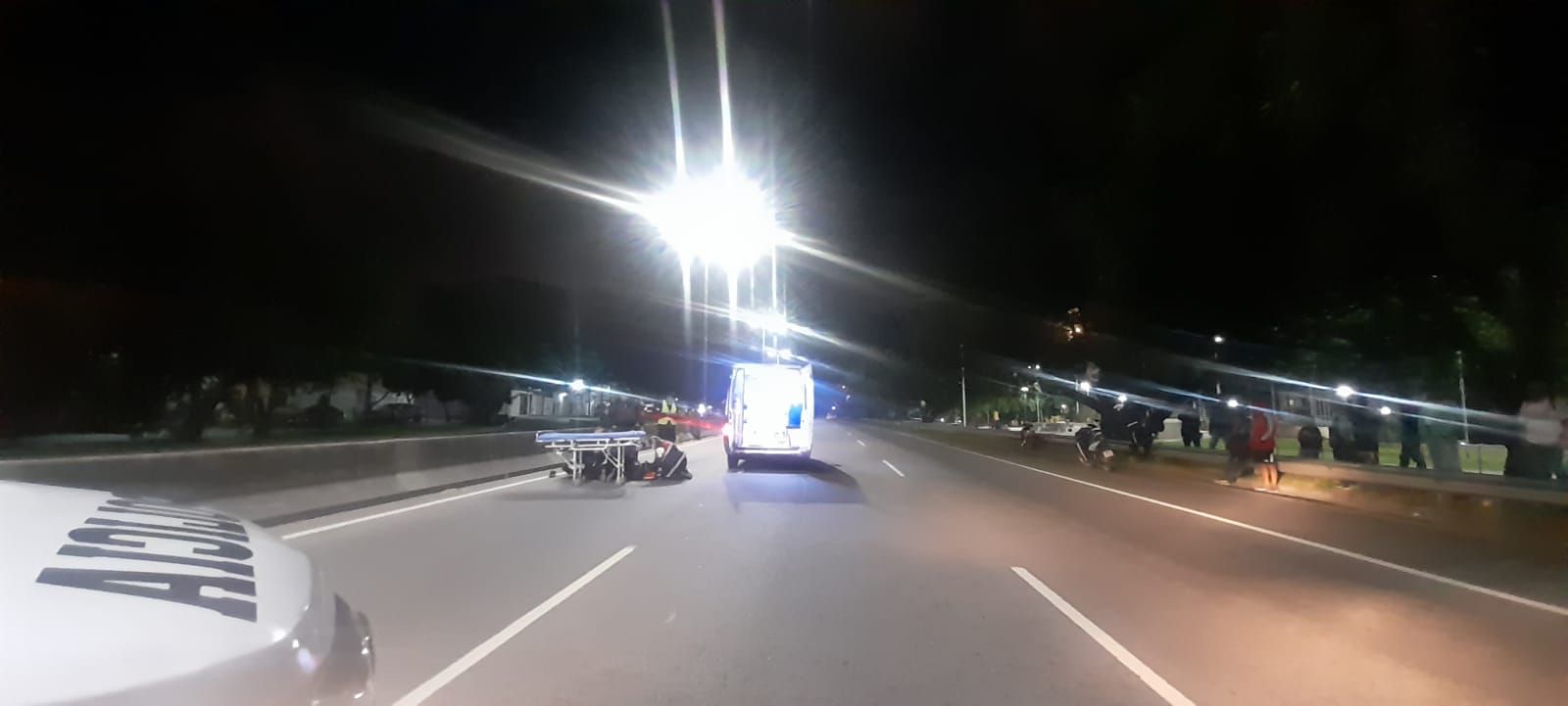 derrapo con la moto en av. savio y se encuentra internado