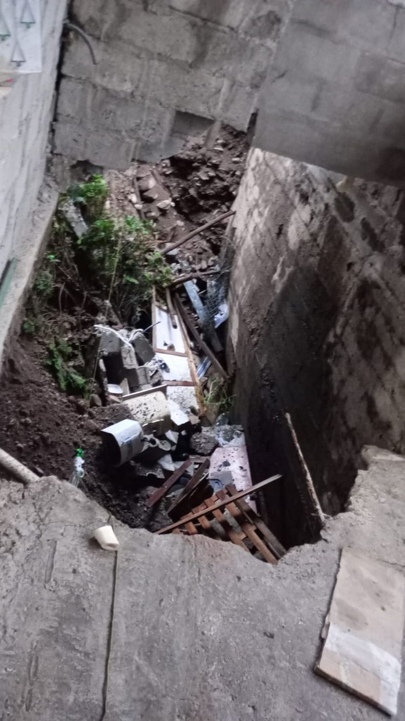Casas afectadas por las lluvias en barrio Belgrano