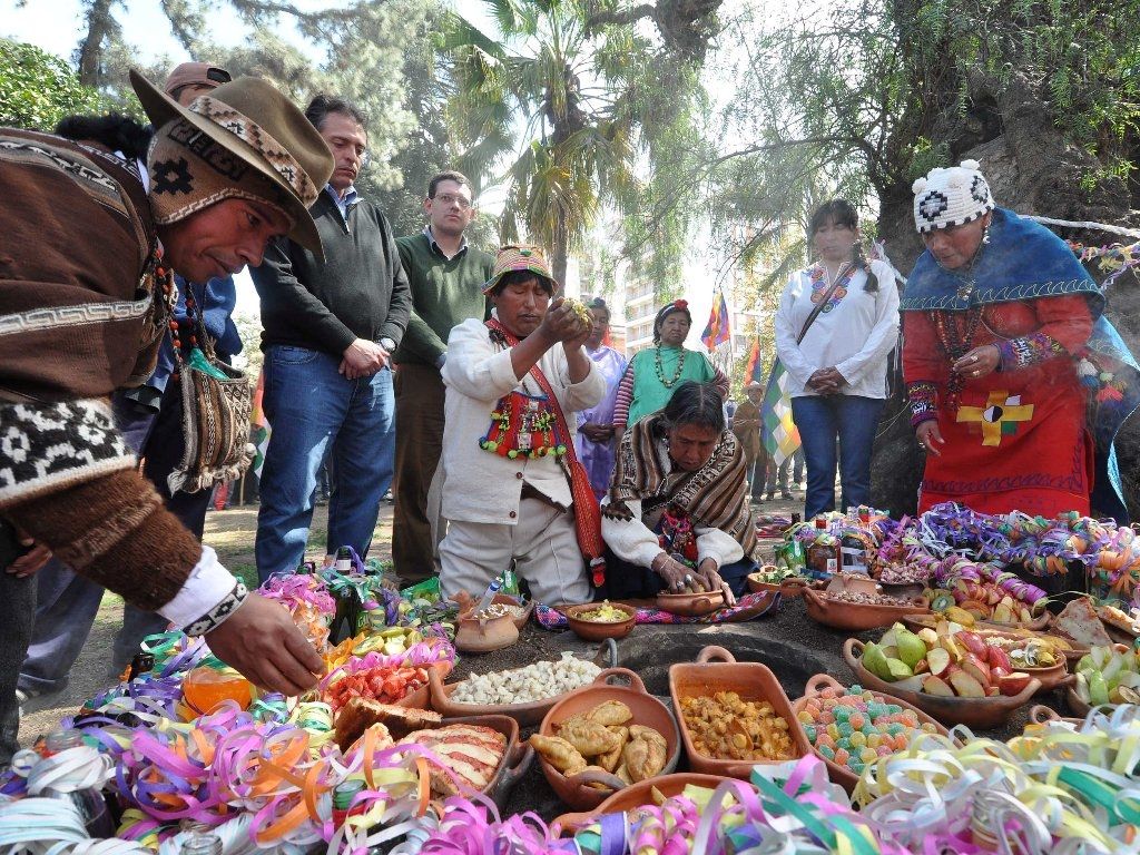 Pachamama en la Plaza Belgrano