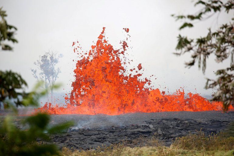 Erupción del volcán en Hawaii