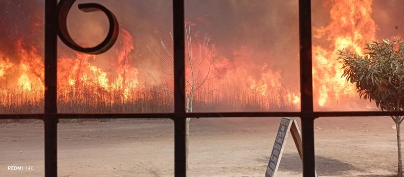 Terrible incendio en Alto Comedero. Terrible incendio en Alto Comedero.