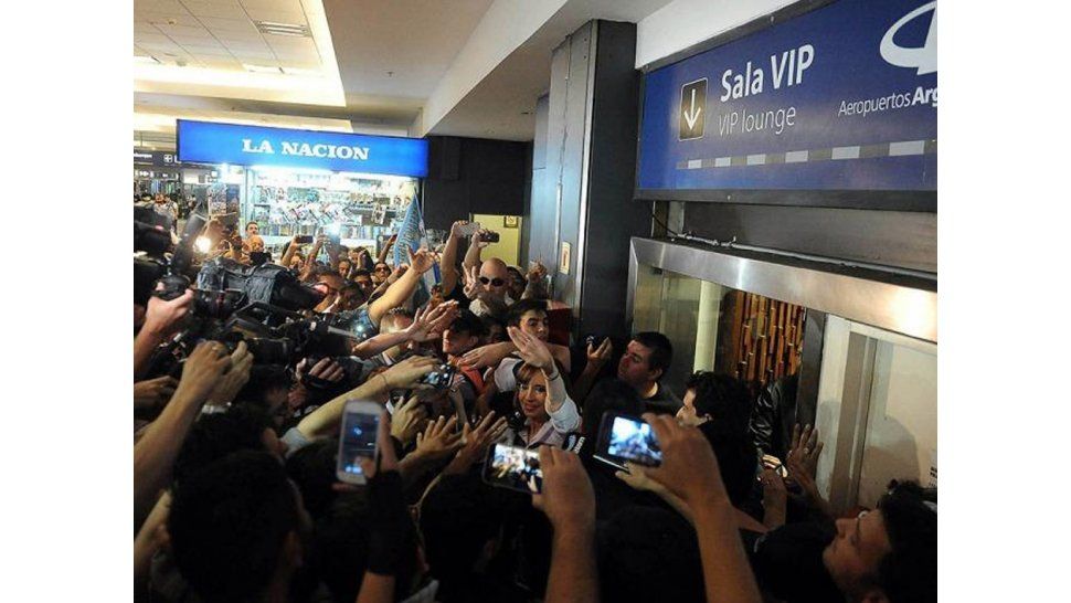 Cristina a punto de embarcar