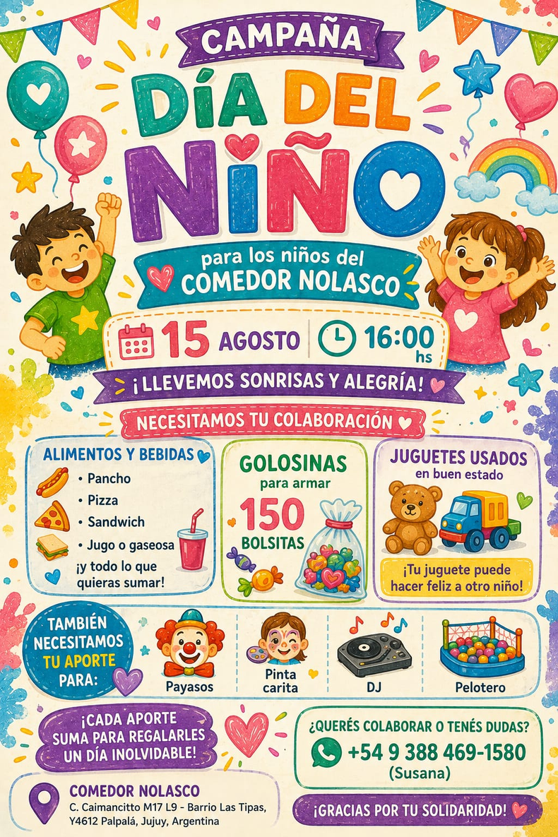 Solidaridad en el D&iacute;a del Ni&ntilde;o.