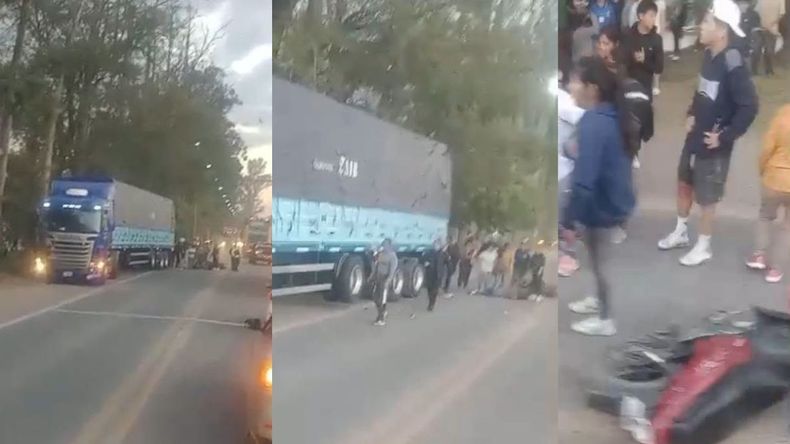 Grave accidente entre un camión y una moto en Fraile Pintado