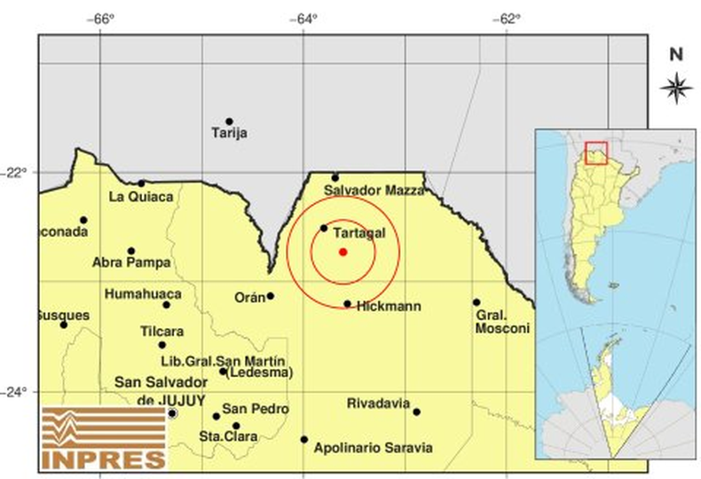Sismo en Tartagal.