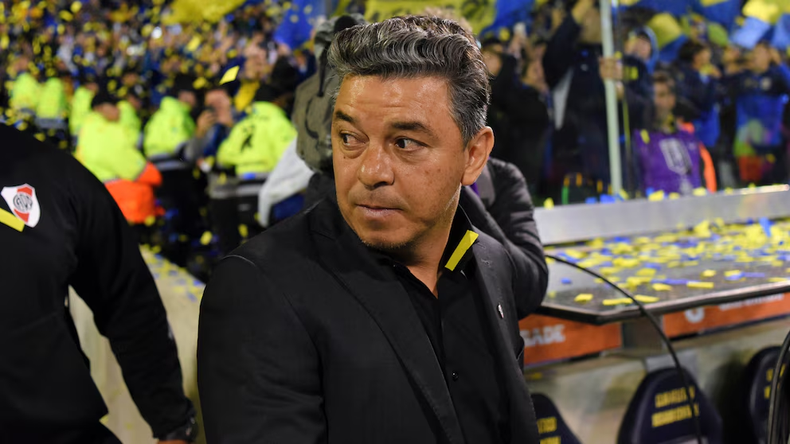 Gallardo - DT River Plate-  apuesta a la reacción de su equipo en La Paternal (Fotobaires)