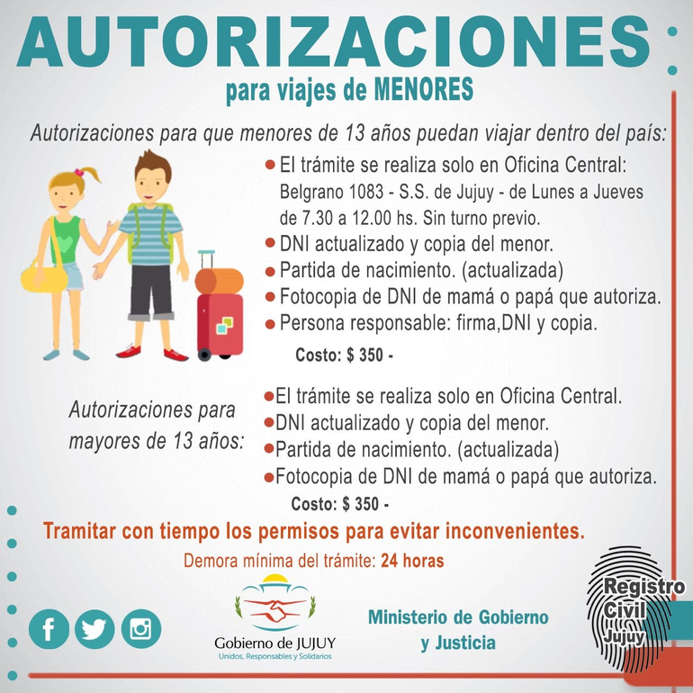 Papeles necesarios para poder viajar con menores en las vacaciones de invierno
