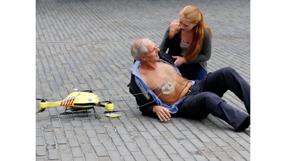 Drone ambulancia en acción