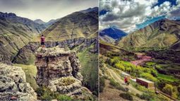 El pueblo está enclavado entre imponentes montañas y bañado por el río Caspalá.