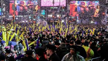 Año Nuevo en Times Square, en Nueva York, el 31 de diciembre de 2019. /Foto: REUTERS/Jeenah Moon