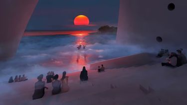 Diseñaron un edificio a medida para adorar al Sol y para amplificar el sonido de las olas rompiendo en el océano.