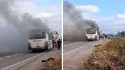 Incendio de un colectivo en Palpalá.