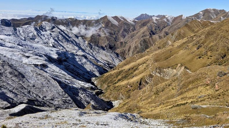 Impresionante nevada en el corazón de la Quebrada