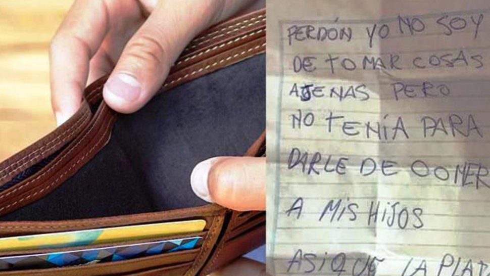Encontró una billetera, la devolvió sin la plata y pidió disculpas en un mensaje