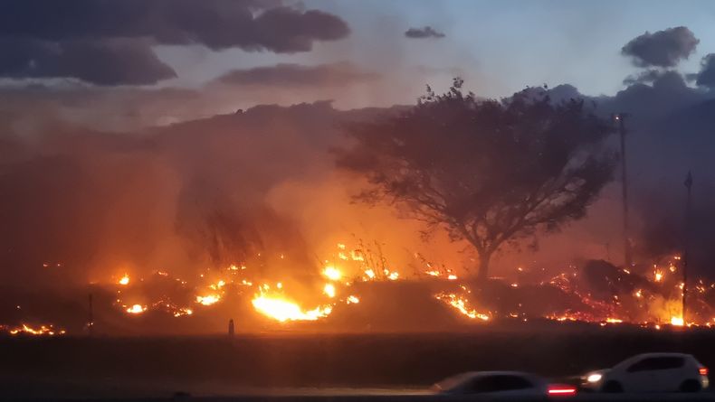 Corte total en la Ruta 66 por incendios.