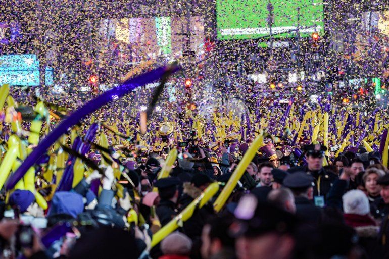 La celebraci&oacute;n en Times Square en Manhattan (REUTERS Jeenah Moon)