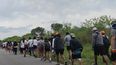 Jóvenes de toda la provincia llegan a Río Blanco para honrar a la Virgen.