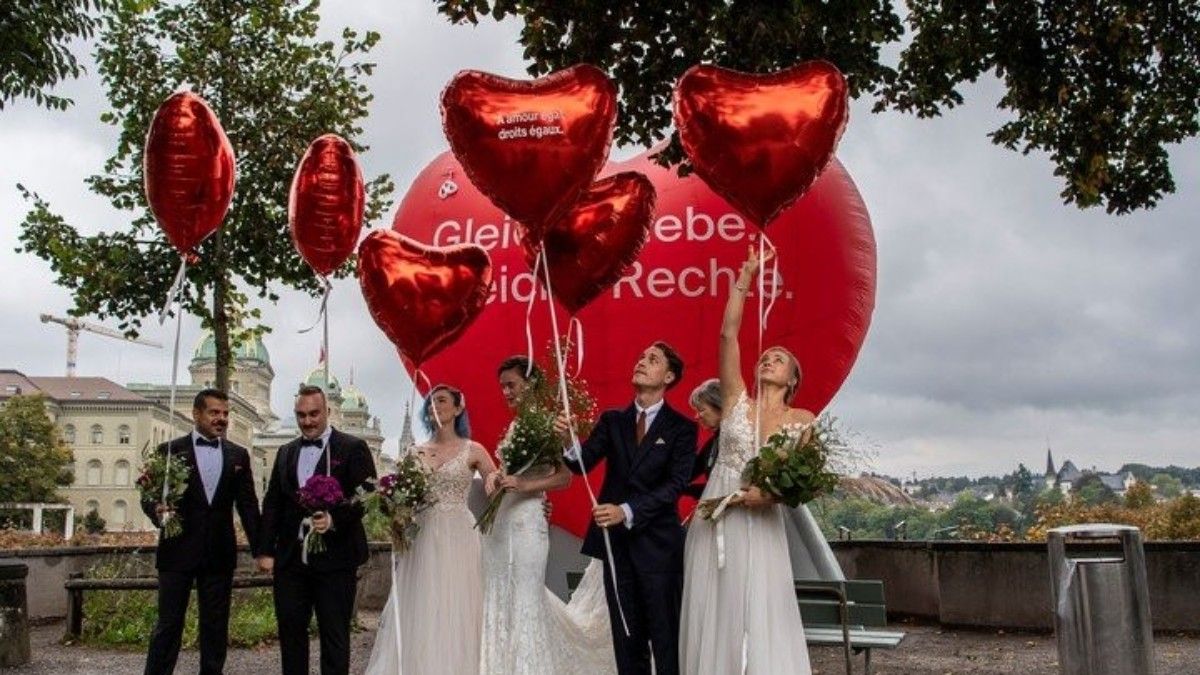 Suiza aprobó el matrimonio igualitario.&nbsp;