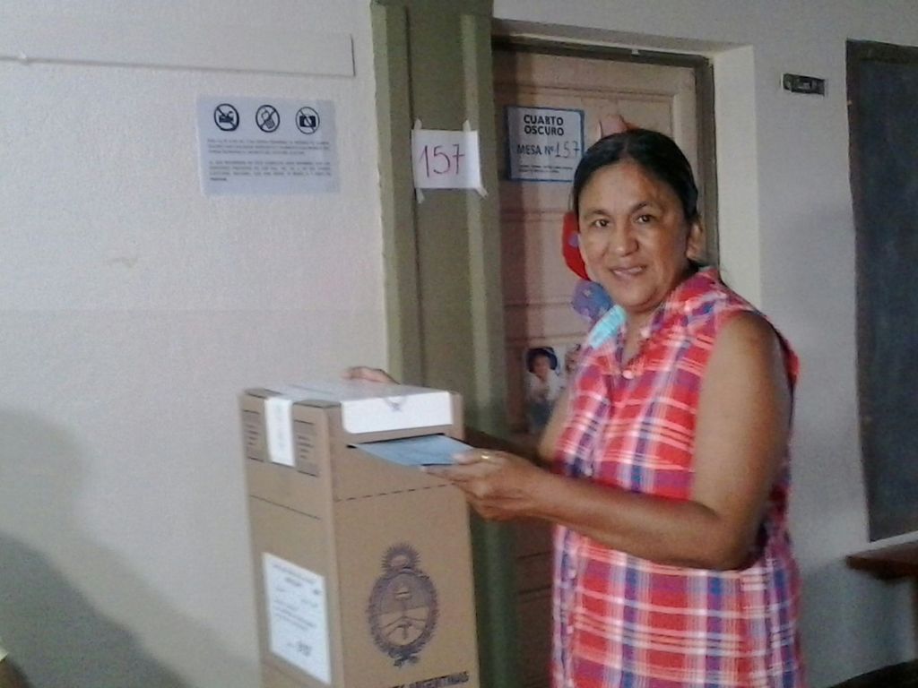 Milagro Sala votando