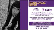 MAriela Tiara Bayon desapareció el domingo y es buscada. MAriela Tiara Bayon desapareció el domingo y es buscada.